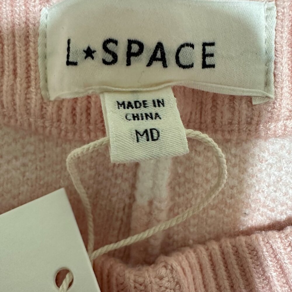 L*Space Size M Francie Short Pink White Gingham Knit Ribbed High Rise NEW NWT - Picture 11 of 13